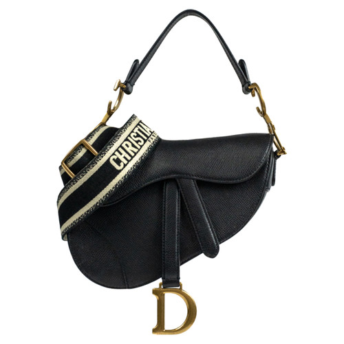 CHRISTIAN DIOR Femme Saddle Bag aus Leder in Schwarz