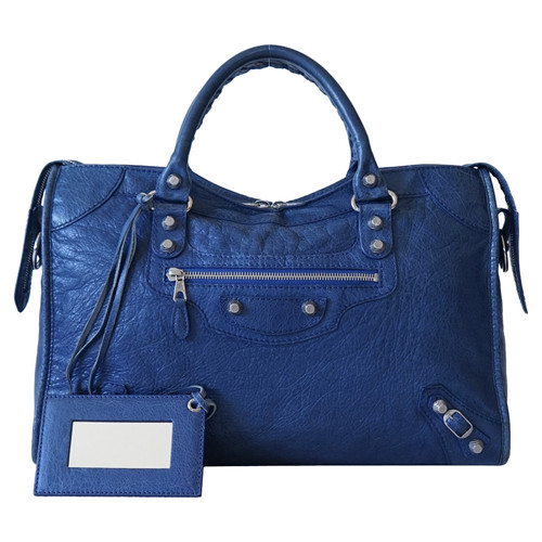 BALENCIAGA Femme City Bag en Cuir en Bleu | Seconde Main