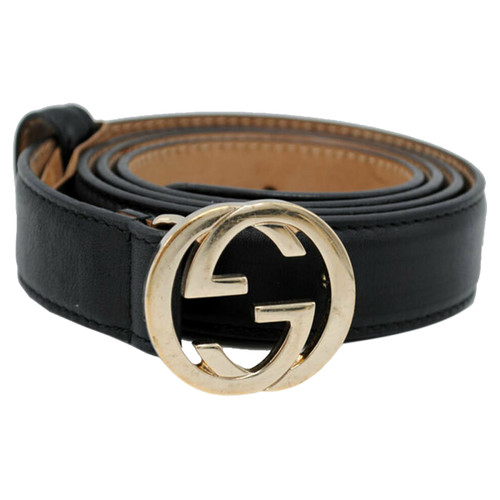 GUCCI Women's Belt Leather in Black | Second Hand