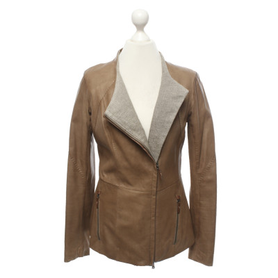 Vsp Of Vespucci Jacket/Coat Leather in Khaki