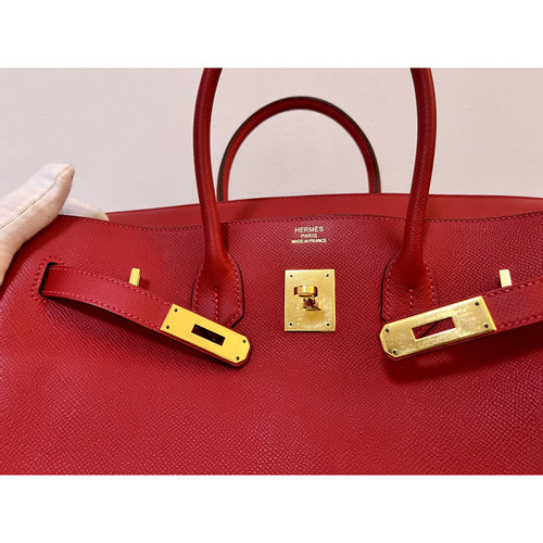 HERMÈS Women's Birkin Bag 35 aus Leder in Rot