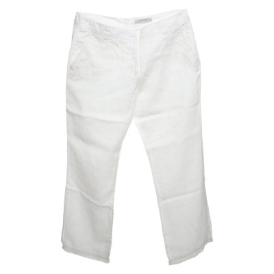Turnover Paire de Pantalon en Lin en Blanc