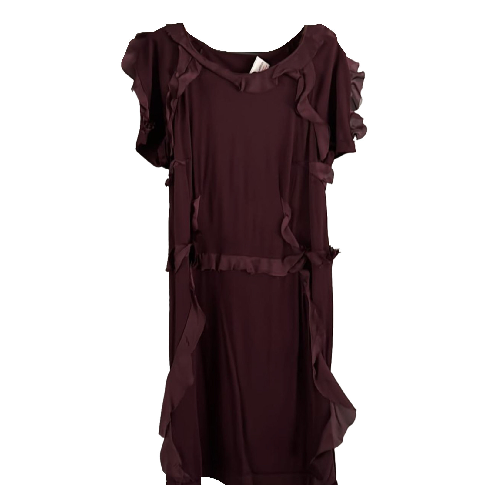 LANVIN Women's Dress in Bordeaux Size: XL | Second Hand