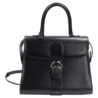 Delvaux Handtasche aus Leder in Schwarz