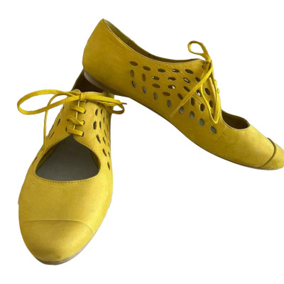 Camper Slippers/Ballerinas Leather in Yellow