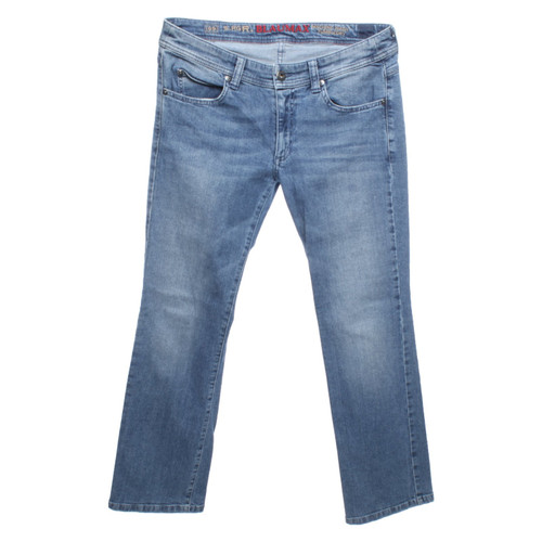 BLAUMAX Dames Jeans in Blau in Maat: M | Tweedehands