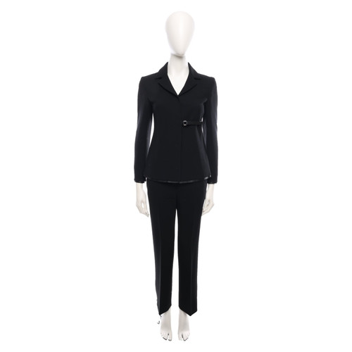 PRADA Women's Suit Wool in Black Size: IT 40 | Second Hand