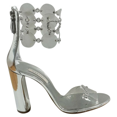 Casadei Sandals Leather in Silvery