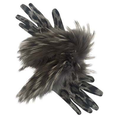 Roberto Cavalli Handschuhe aus Wolle in Grau
