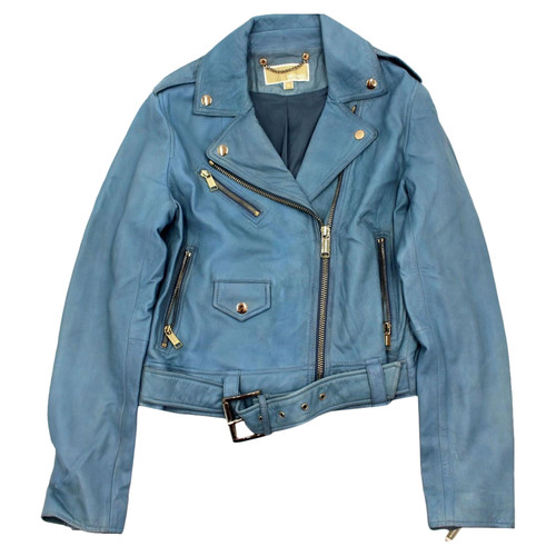 MICHAEL KORS Femme Veste/Manteau en Cuir en Bleu