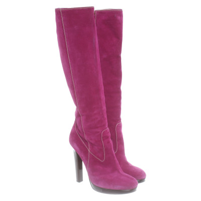 Dsquared2 Boots Suede in Fuchsia