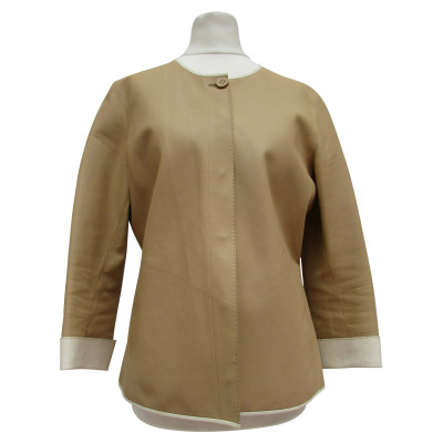 Loro Piana Jacket/Coat Leather in Ochre