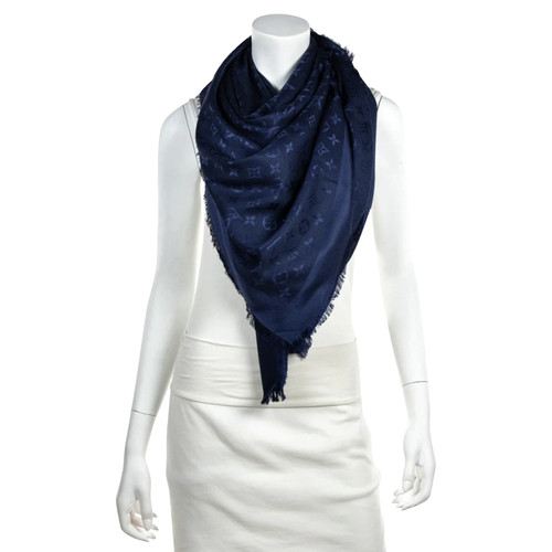 LOUIS VUITTON Women's Schal/Tuch aus Seide in Blau