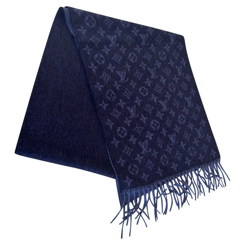 LOUIS VUITTON Damen Schal/Tuch aus Kaschmir in Blau