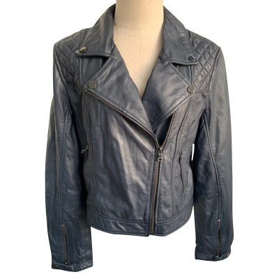 Ibana Jacket/Coat Leather in Blue