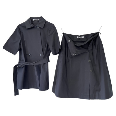 Jil Sander Suit Cotton in Black