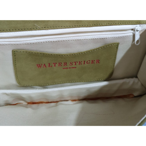 WALTER STEIGER Damen Handtasche aus Wildleder in Grün