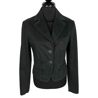 Trussardi Jacke/Mantel aus Baumwolle in Schwarz