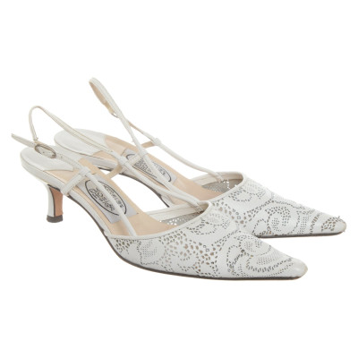 Emma Hope´S Shoes Pumps/Peeptoes aus Leder in Weiß