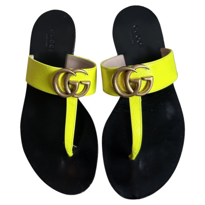 Gucci Slippers/Ballerinas Leather in Yellow