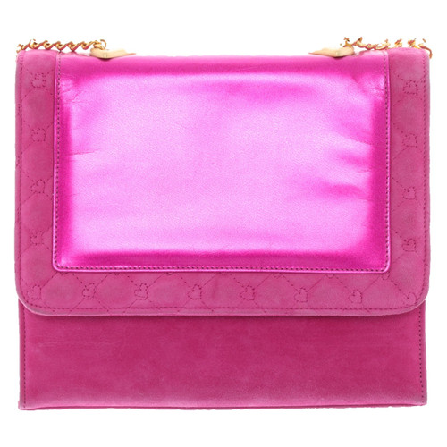 ESCADA Damen Umhängetasche aus Leder in Rosa / Pink