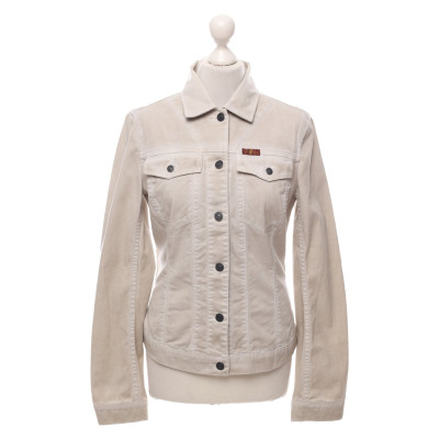 7 For All Mankind Jacket/Coat Cotton in Cream