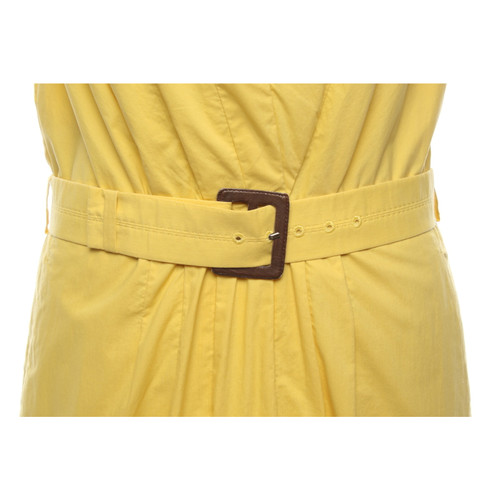 HUGO BOSS Women's Kleid aus Baumwolle in Gelb Size: DE 36