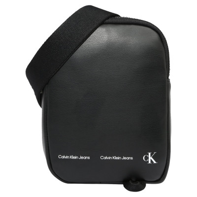Calvin Klein Reisetasche aus Leder in Schwarz