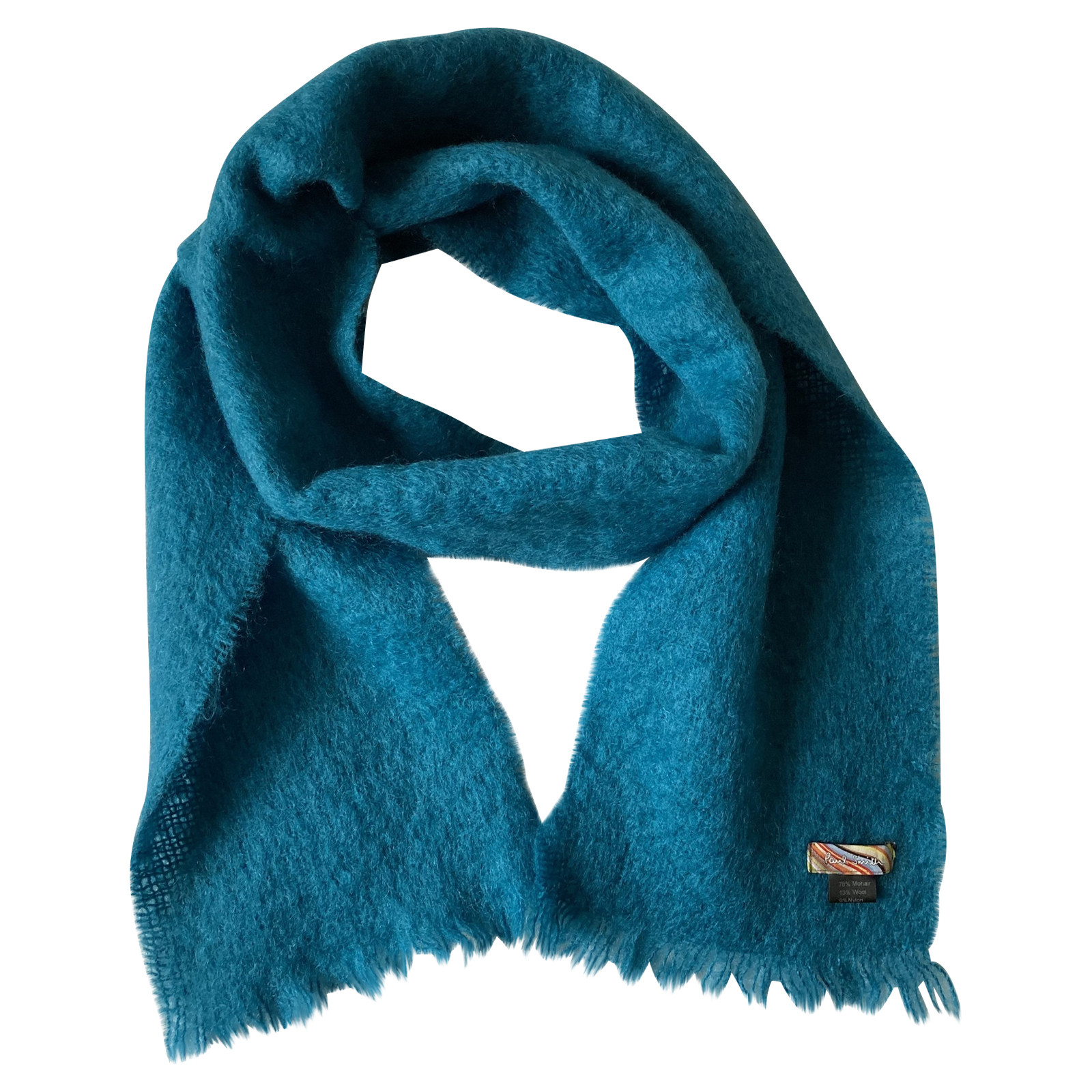 PAUL SMITH Women's Scarf/Shawl in Turquoise | Second Hand