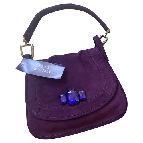 STUART WEITZMAN Women's Handtasche aus Wildleder in Violett