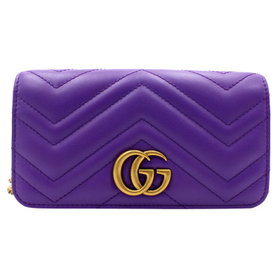 Gucci Marmont Bag in Pelle in Viola