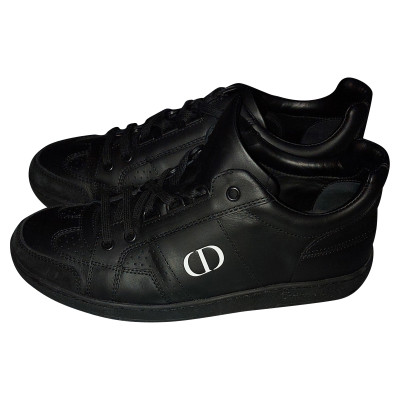 Christian Dior Sneakers Leer in Zwart