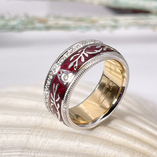WELLENDORFF Dames Ring aus Weißgold in Rot | REBELLE