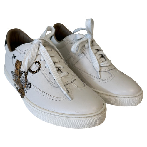 HERMÈS Damen Sneakers aus Leder in Weiß Größe: EU 37,5