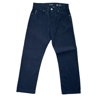 Armani Jeans Paire de Pantalon en Lin en Bleu