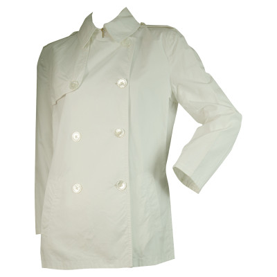 Ralph Lauren Purple Label Jacke/Mantel aus Baumwolle in Weiß