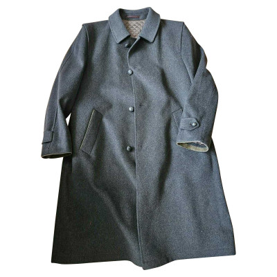 Dries Van Noten Jacke/Mantel aus Wolle in Khaki