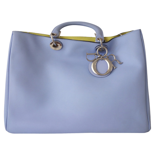 CHRISTIAN DIOR Women's Diorissimo Bag Large aus Leder in Blau
