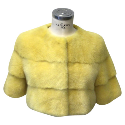 Lilly E Violetta Jacket/Coat Fur in Yellow