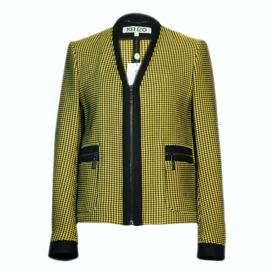 Kenzo Jacke/Mantel aus Baumwolle in Gelb
