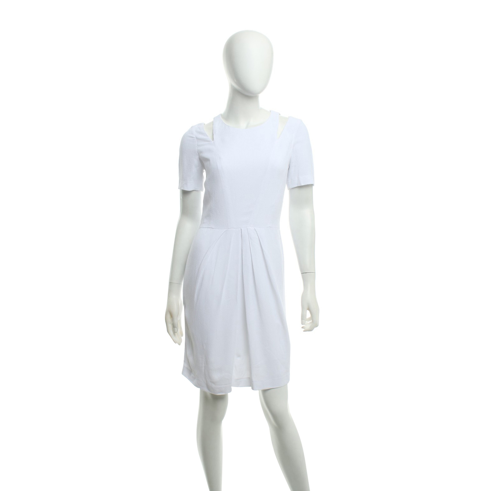 SANDRO Women's Kleid in Weiß Size: S | Second Hand