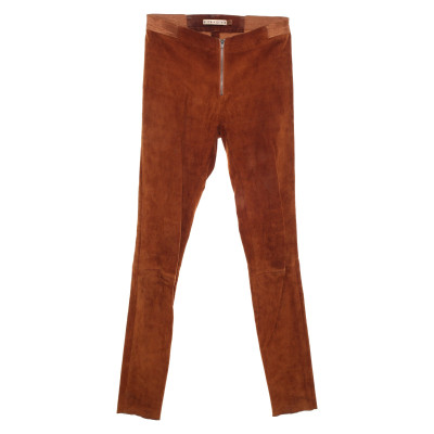 Alice + Olivia Trousers Leather in Brown