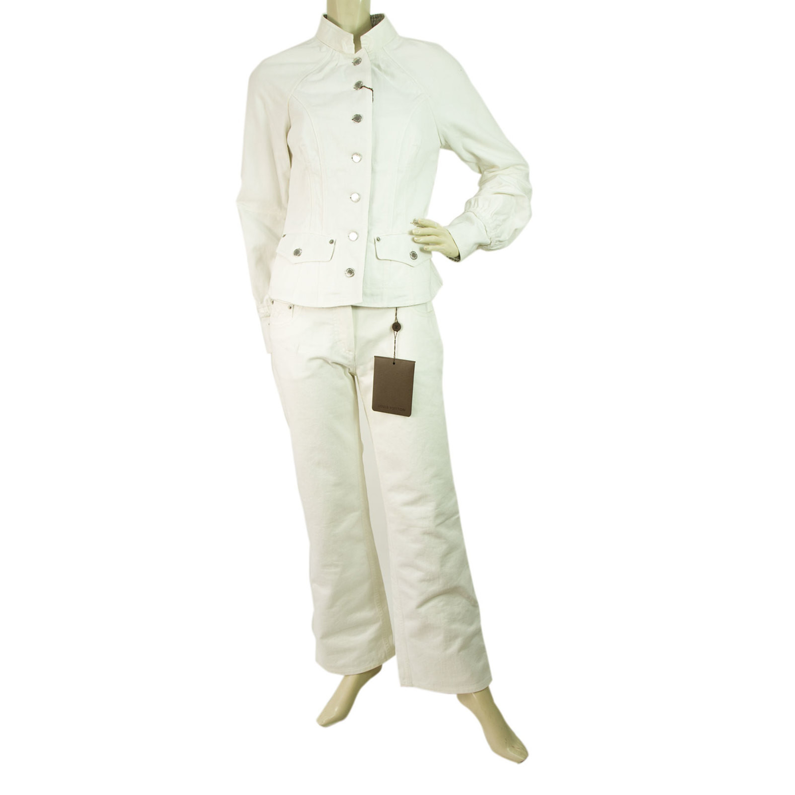 LOUIS VUITTON Women's Anzug aus Jeansstoff in Weiß