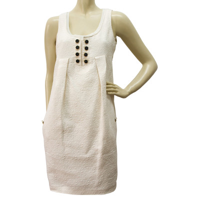 Anna Molinari Kleid aus Baumwolle in Creme