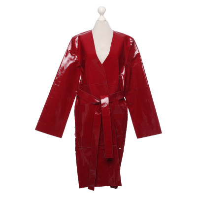 Solace London Jacket/Coat Patent leather in Red