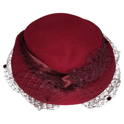 Borsalino Hat/Cap Wool in Bordeaux