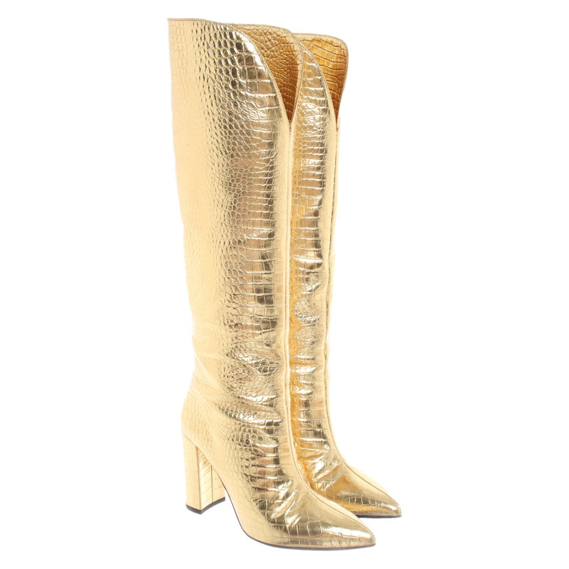 paris texas gold boots