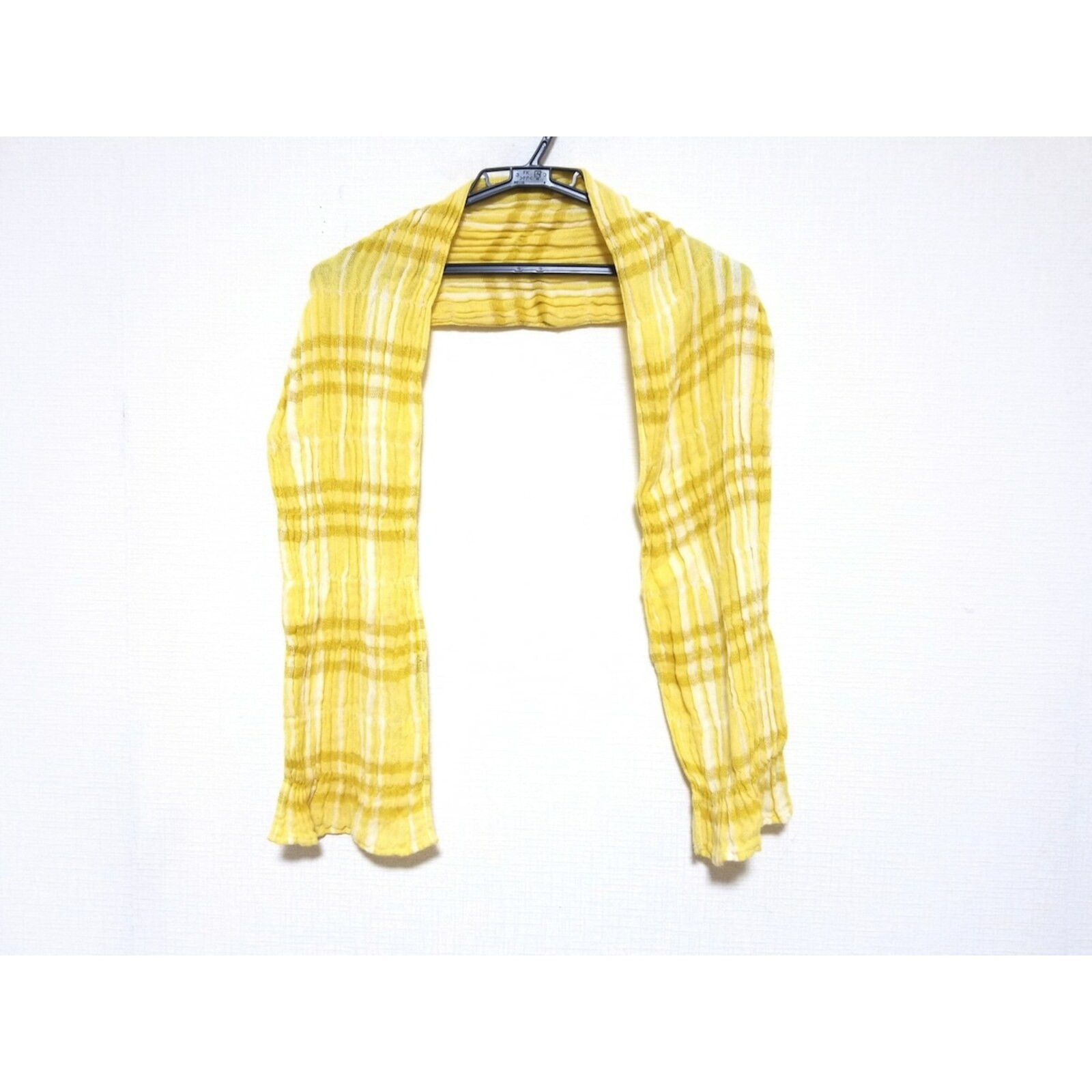 BURBERRY Dames Schal/Tuch aus Wolle in Gelb | Tweedehands