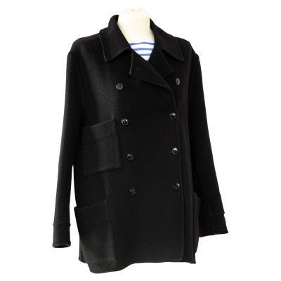 Closed Jacket/Coat Wool in Black