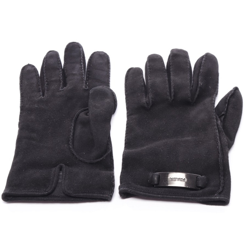 Prada Synthetik Handschuhe aus Leder und Nylon in Schwarz Damen Accessoires Handschuhe 